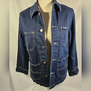 Lee Denim Chore Jacket Dark Blue Size small